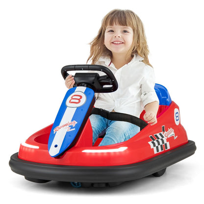 Electric Kids Ride-On Bumper Car with 360° Spinning and Dual Motors