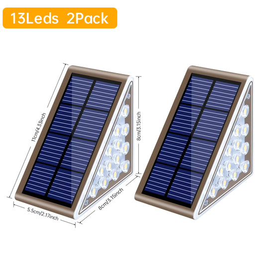 Outdoor Solar Step Lights for outside Waterproof IP67 Auto on off Solar Lights for Stair Patio Yard Porch Front Door Sidewalk De