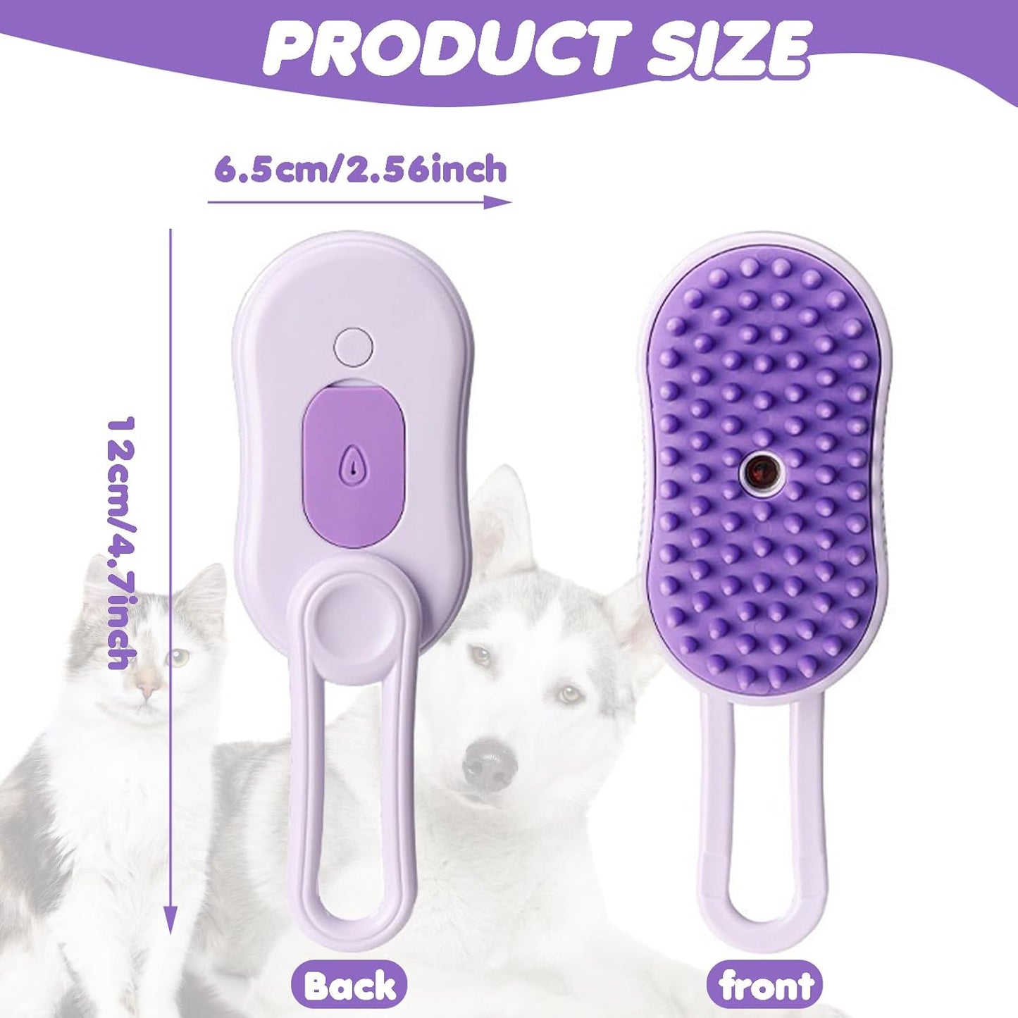 3 in 1 Cat Dog Steamy Brush Steam Grooming Brush Pet Hair Removal Comb for Massage Cat Dog Comb for Grooming Cat Hair Brush Cat Brush Soothing Body