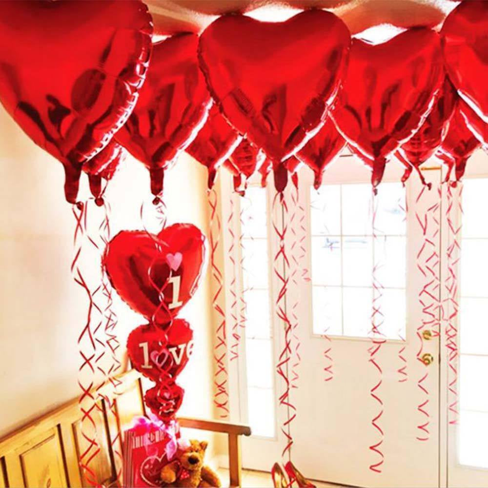 10/20X Love Heart Foil Balloon Wedding Party Romantic Valentines Birthday Decor