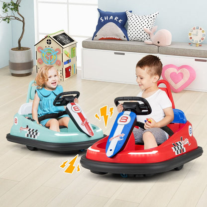 Electric Kids Ride-On Bumper Car with 360° Spinning and Dual Motors