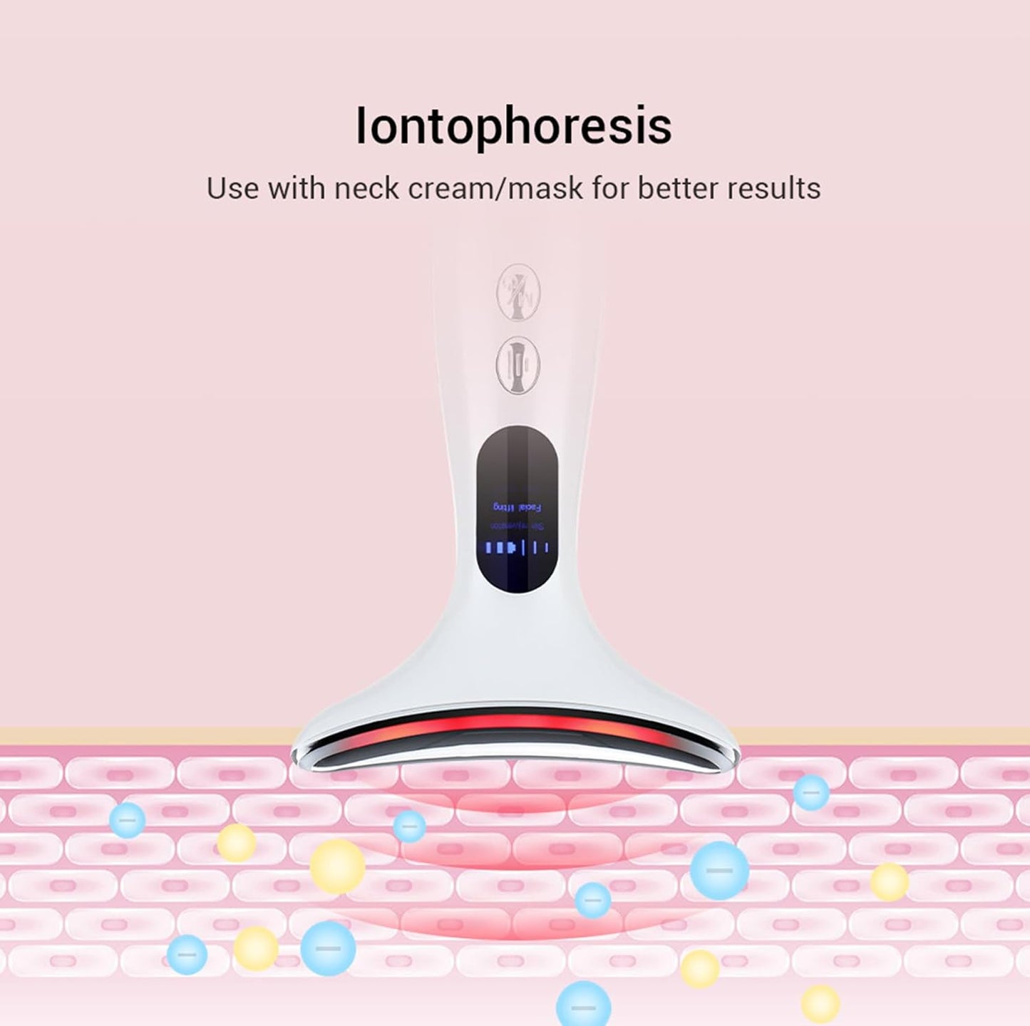 Face Massager 2024 New，Anti-Wrinkle Face Device，Portable Skin Tightening Beauty Toning Device with 45 ±5°C Heat and 4 Modes for Skintightening & Neck Lifting EMS Massage Face Toning Firming (Gradient)