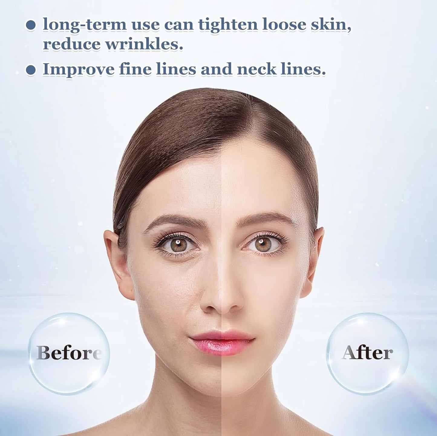 Face Massager 2024 New，Anti-Wrinkle Face Device，Portable Skin Tightening Beauty Toning Device with 45 ±5°C Heat and 4 Modes for Skintightening & Neck Lifting EMS Massage Face Toning Firming (Gradient)