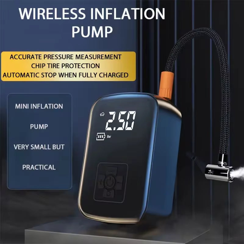 Wireless Electric Air Compressor Pump for Tires, Motorcycles, Bicycles, and Inflatable Items