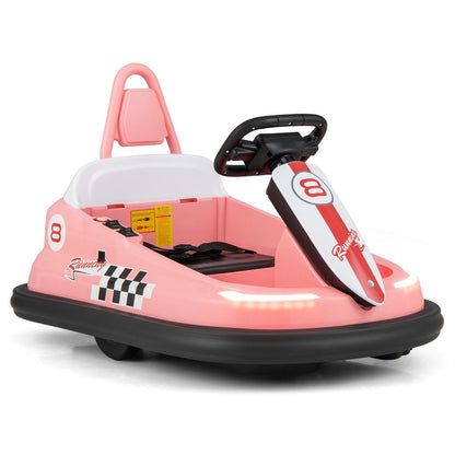 Electric Kids Ride-On Bumper Car with 360° Spinning and Dual Motors