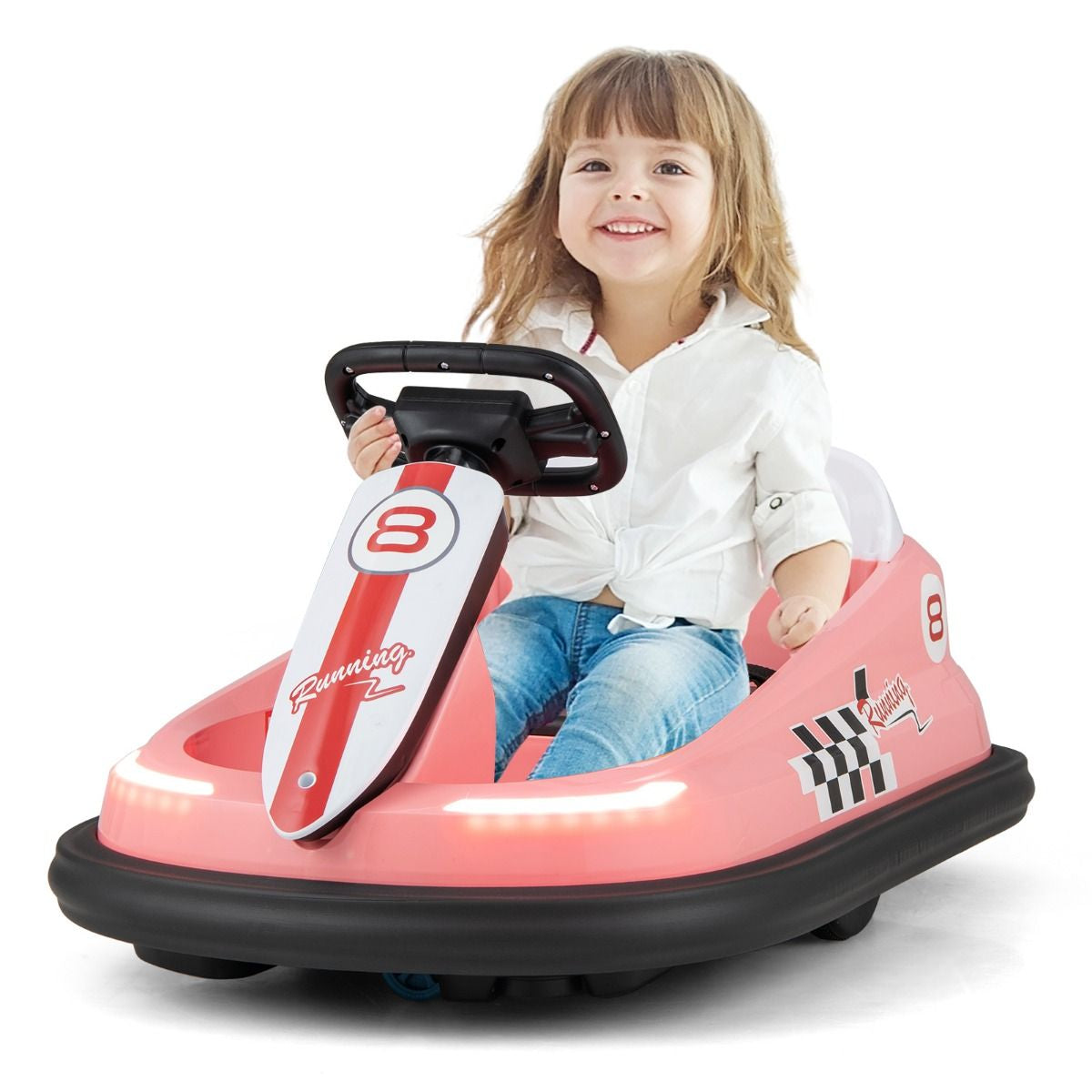 Electric Kids Ride-On Bumper Car with 360° Spinning and Dual Motors